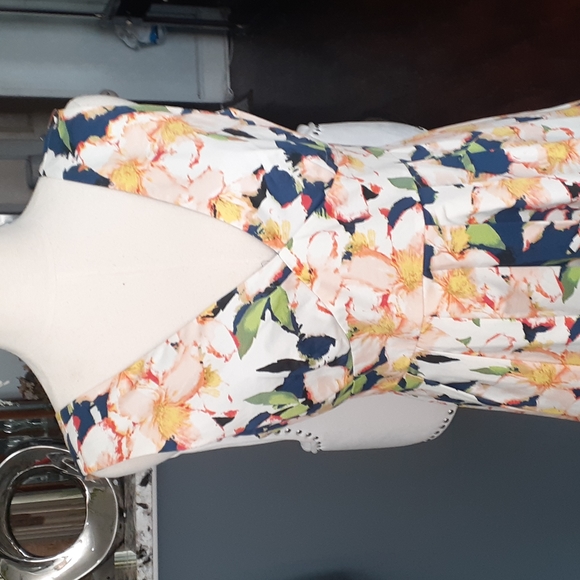 J.crew Cottagecore  fit and flare  floral vneck  dress size 8 - Picture 3 of 16